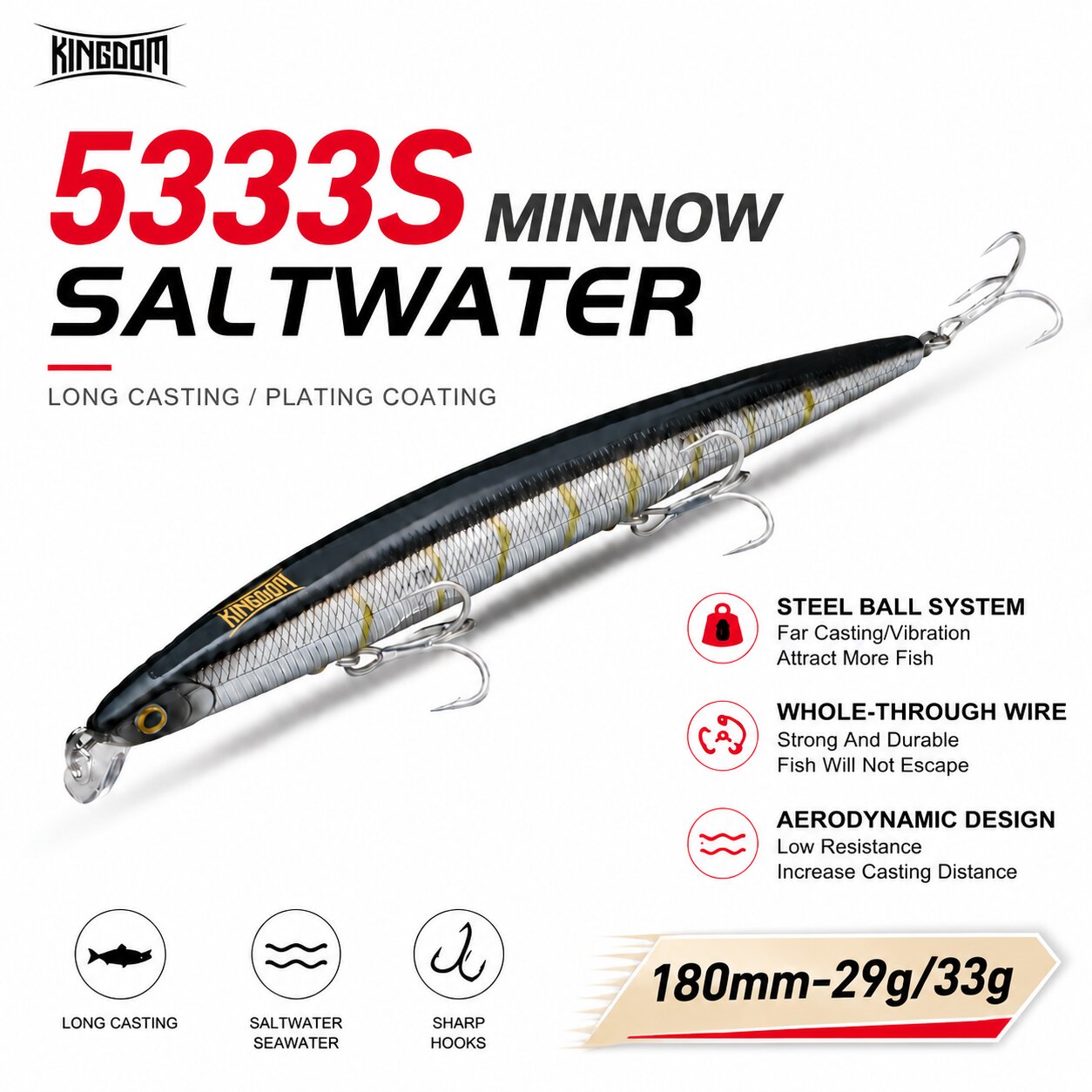 Fishing Lure Spinnerbait - Señuelo de Pesca Artificial Kingdom Isca