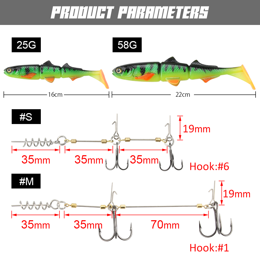 Sistema de anzuelo Spinpoler P - Fishing Lure Swimbait reseña y precio