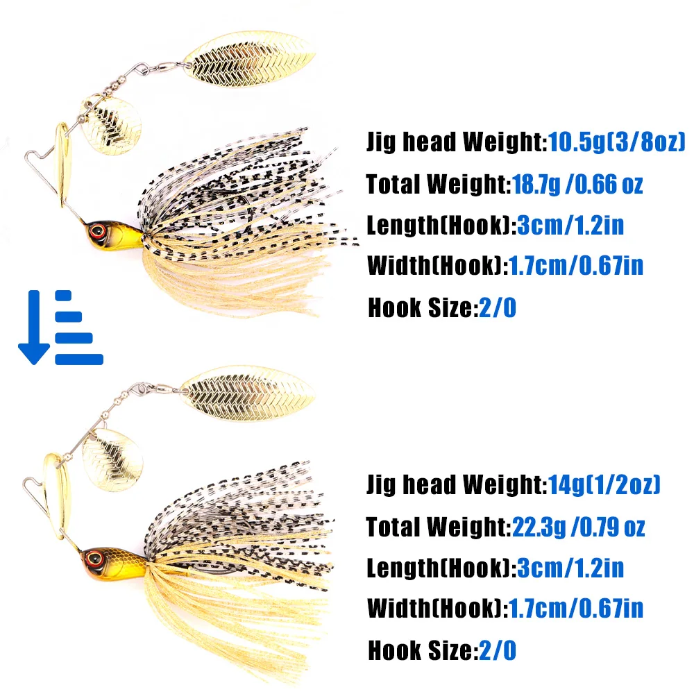 B & U-señuelo de pesca con hoj - Fishing Lure Blade Bait reseña y precio