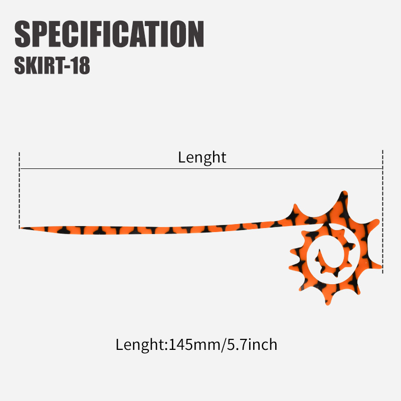 TEASER 5 piezas SKIRT-18 145mm - Fishing Lure Jig reseña y precio