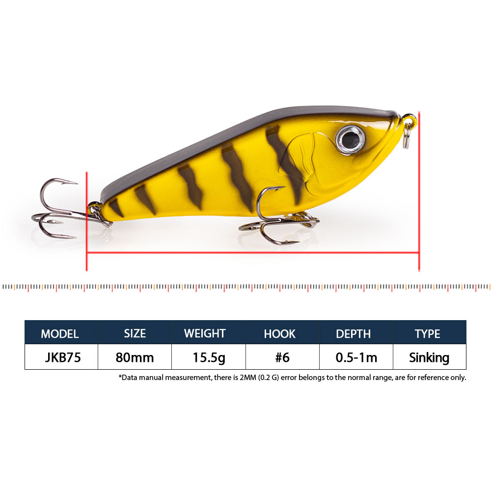 Señuelo de pesca de 80mm/15.5g - Fishing Lure Jerkbait reseña y precio
