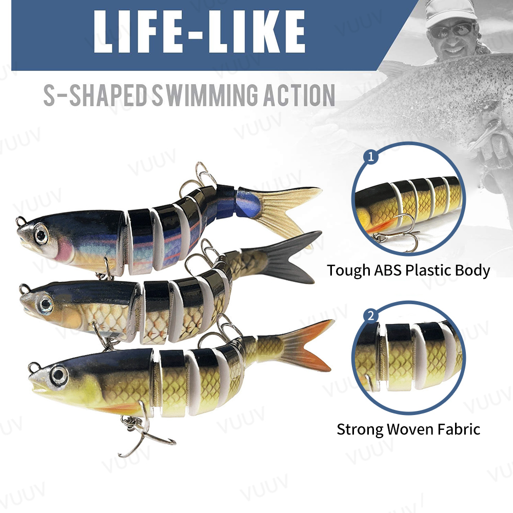 10 señuelos de pesca articulad - Fishing Lure Swimbait reseña y precio