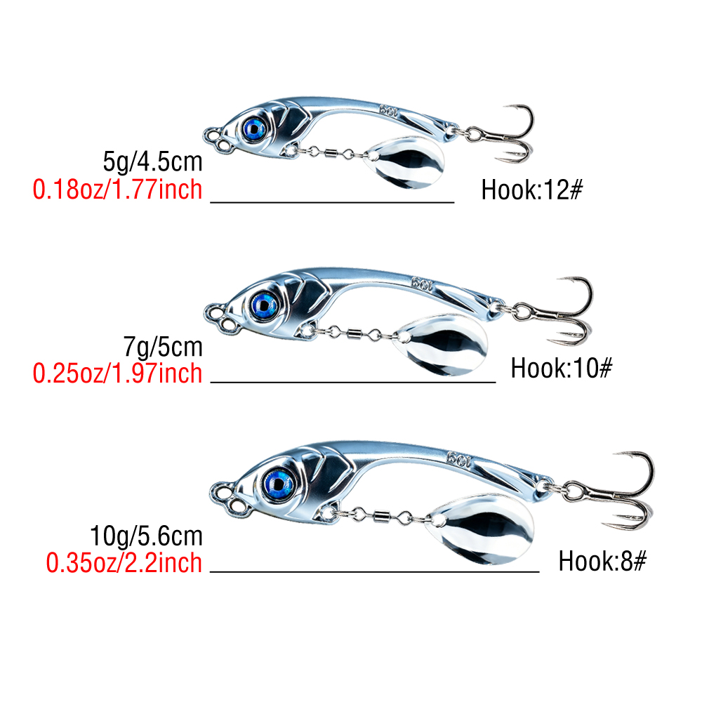 10 unidades/caja Señuelo VIB m - Fishing Lure Spinnerbait reseña y precio