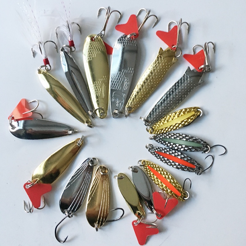 Kit de señuelos de pesca, 16 p - Fishing Lure Spinnerbait reseña y precio