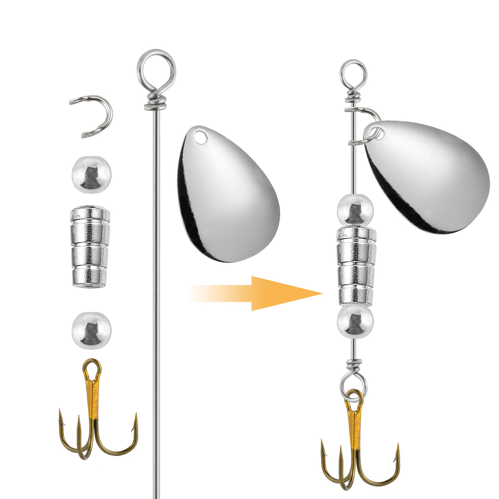 90 piezas de alambre para spin - Fishing Lure Spinnerbait reseña y precio