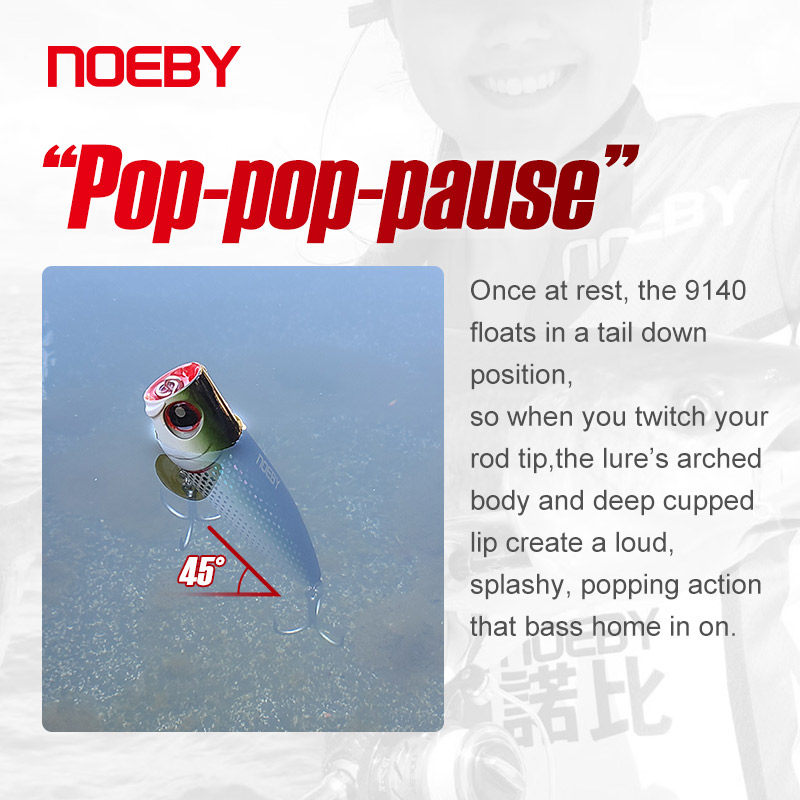 Noeby 105mm 24g Topwater Poppe - Fishing Lure Topwater reseña y precio